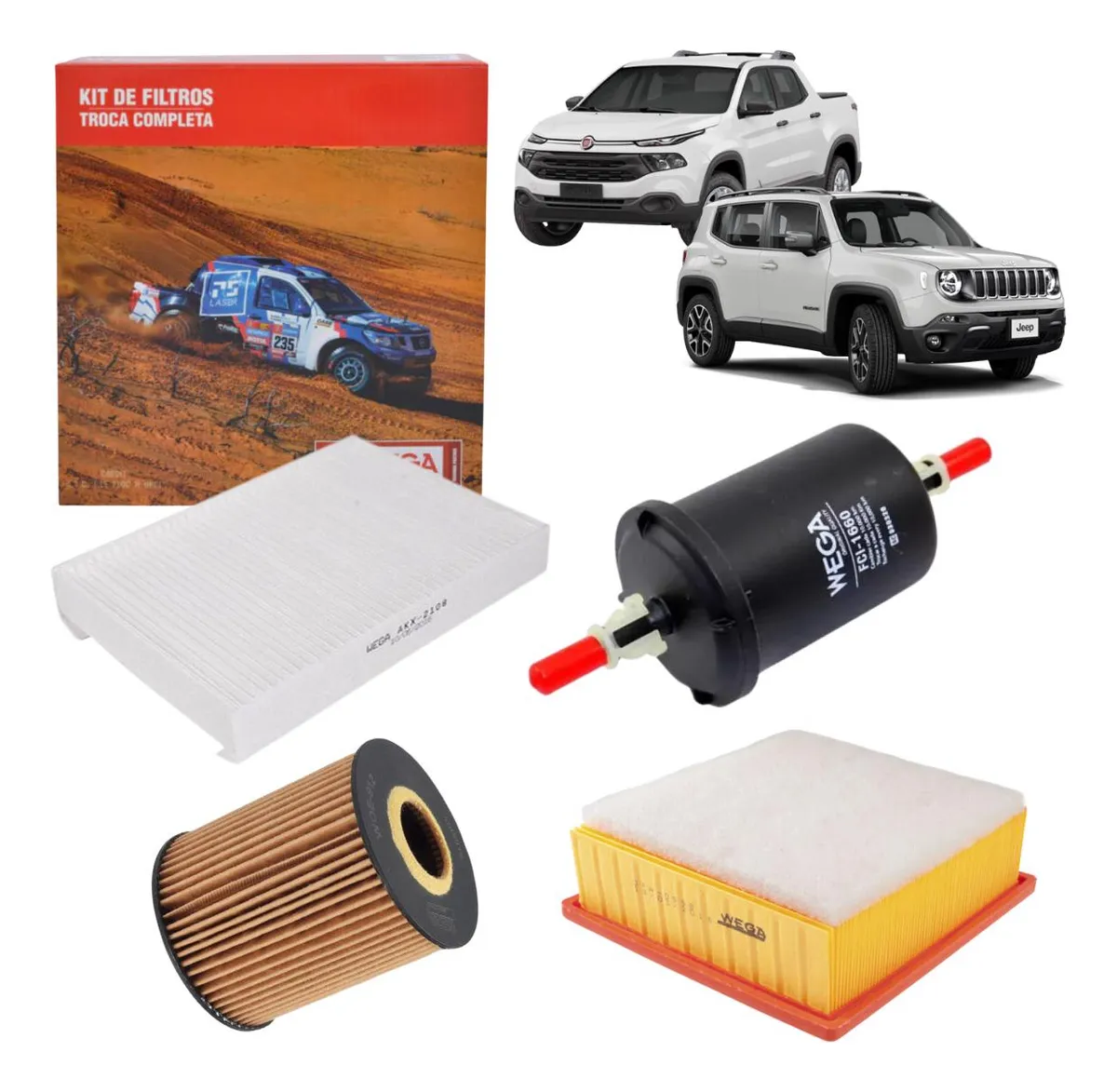 Kit filtros - Jeep Renegade | Fiat Toro